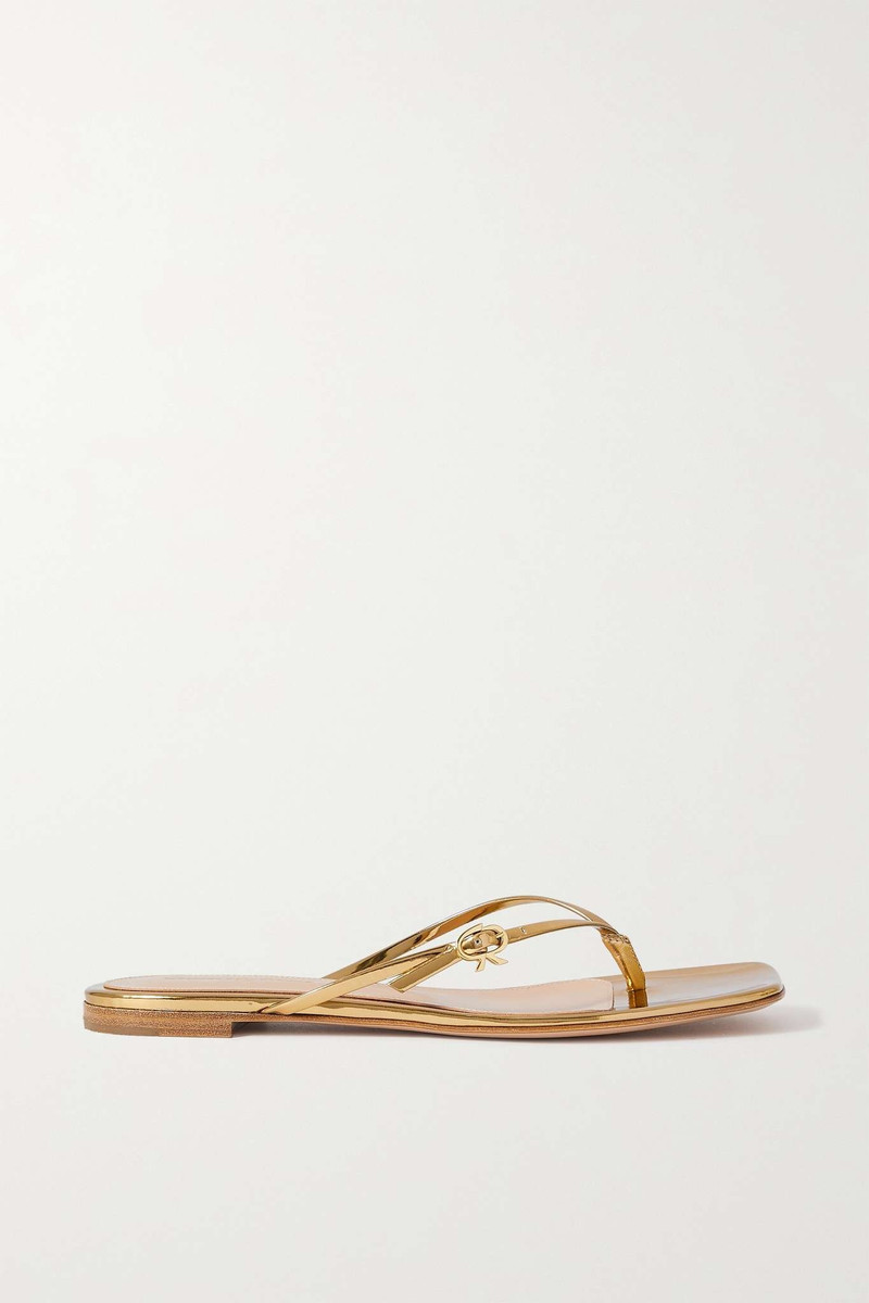 Mirrored-leather sandals - 1