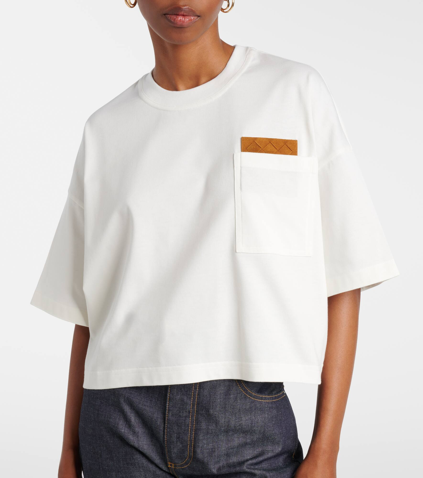 Intrecciato cotton jersey T-shirt - 5