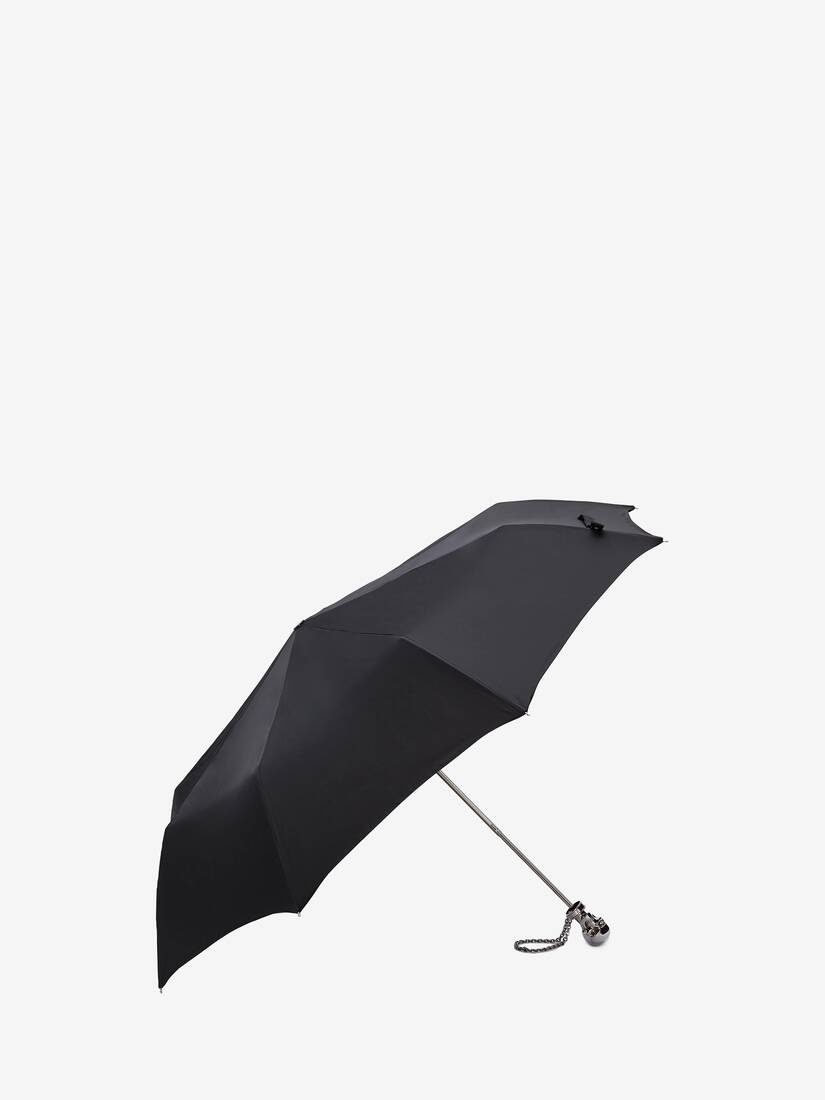 Women's Black Skull Umbrella in Black 2