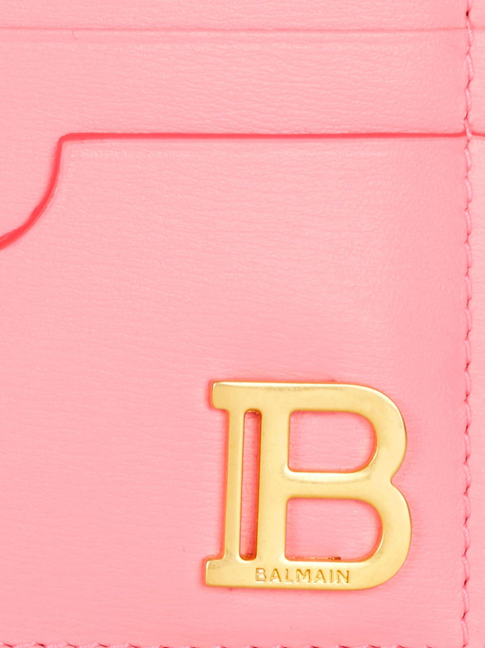 Pink B-Buzz Leather Card Holder - 3