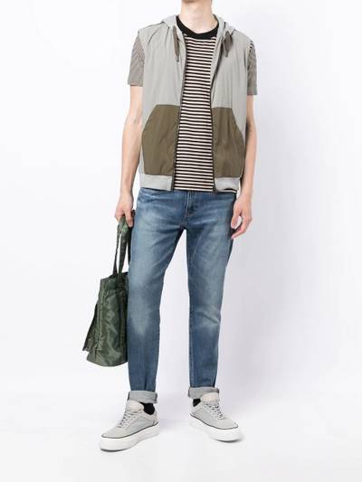 Herno panelled hooded gilet outlook