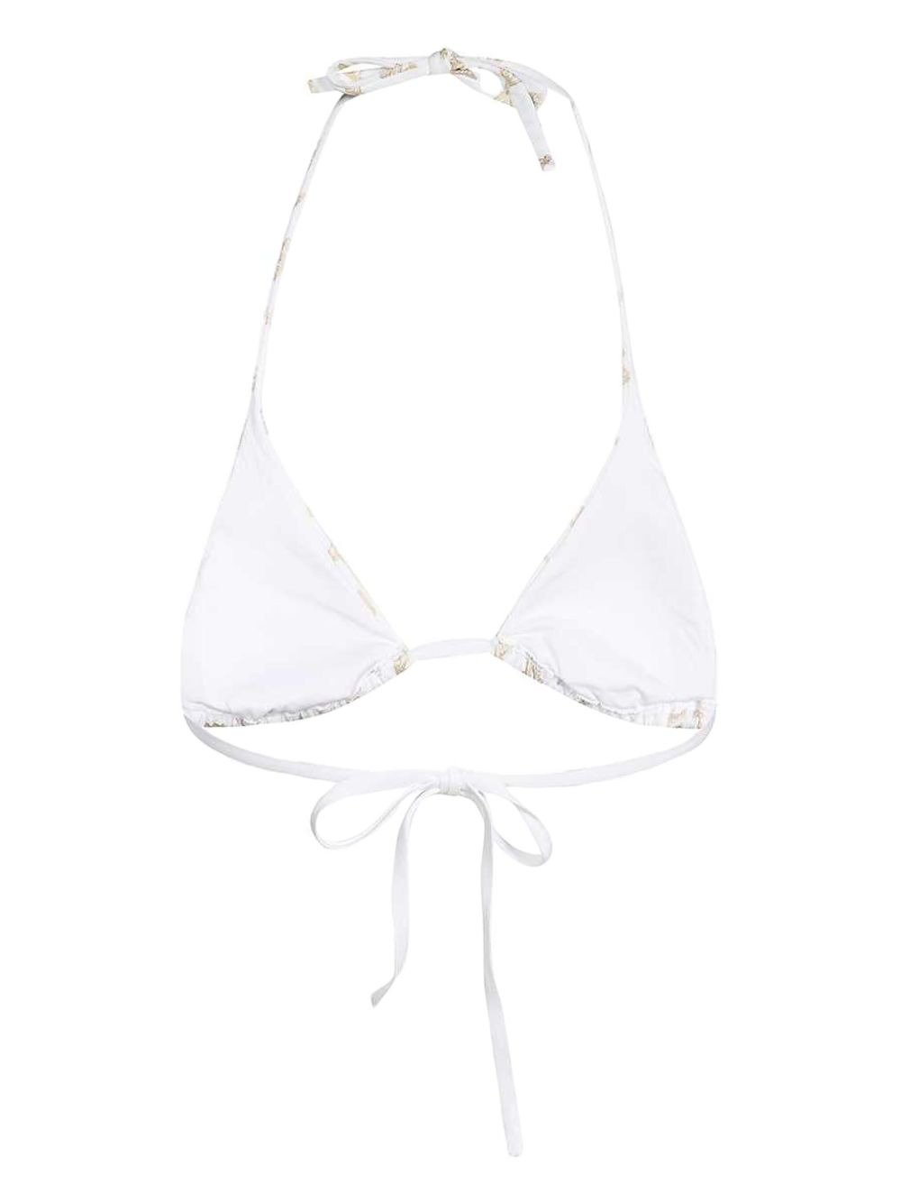 logo-print triangle bikini top - 2