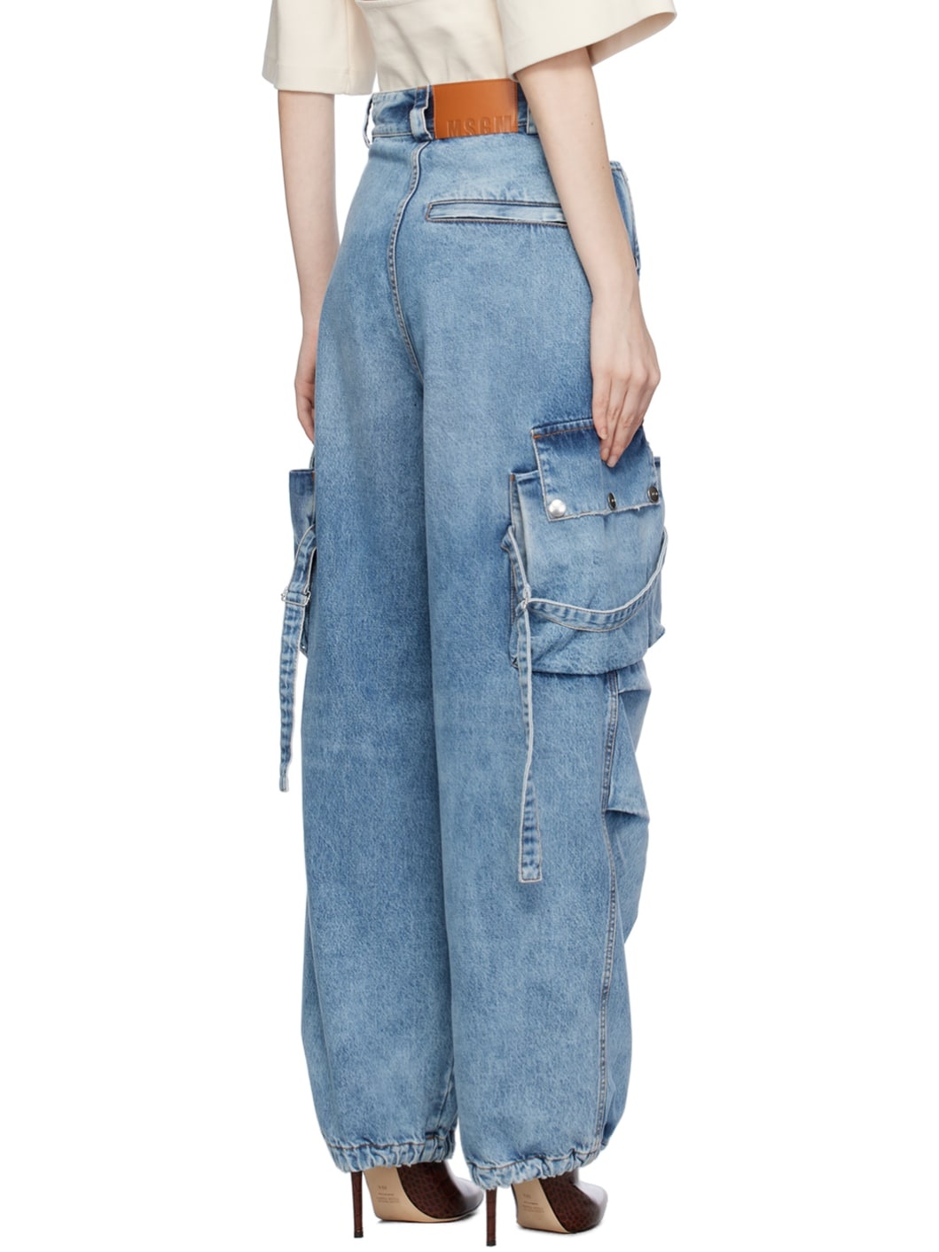 Blue Cargo Pocket Jeans - 3