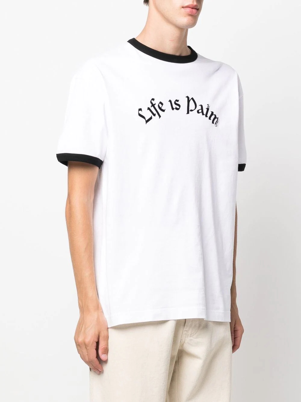 slogan-print short-sleeve T-shirt - 3