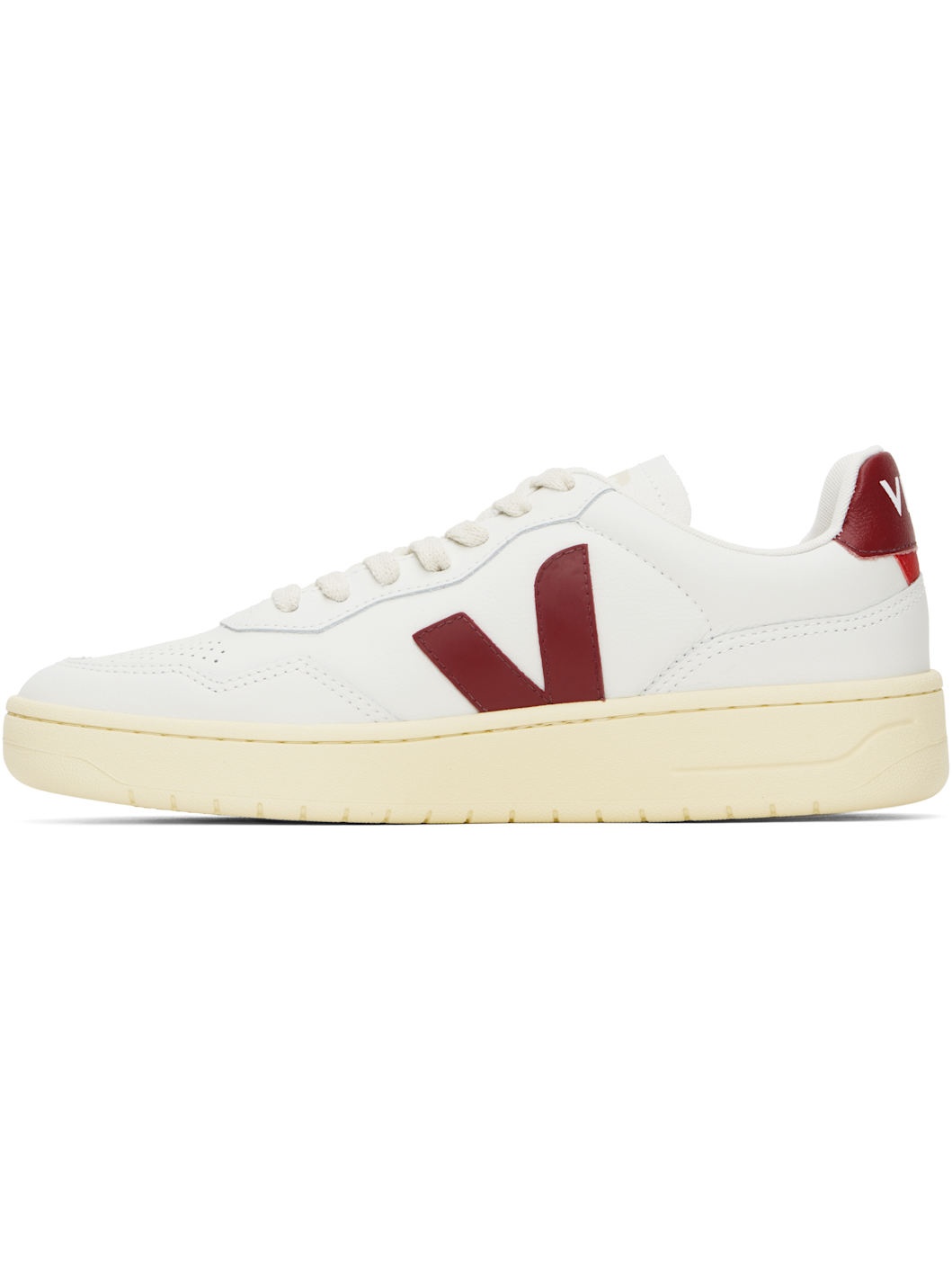 White V-90 Leather Sneakers - 3