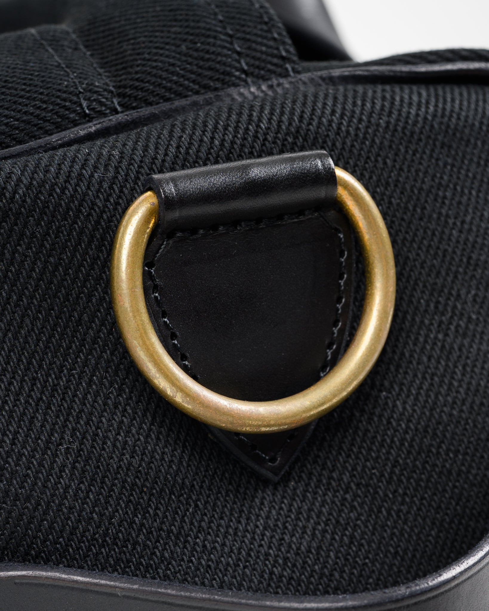 IHE-24-BLK 21oz Denim and Buttero Leather Holdall - Superblack - 13