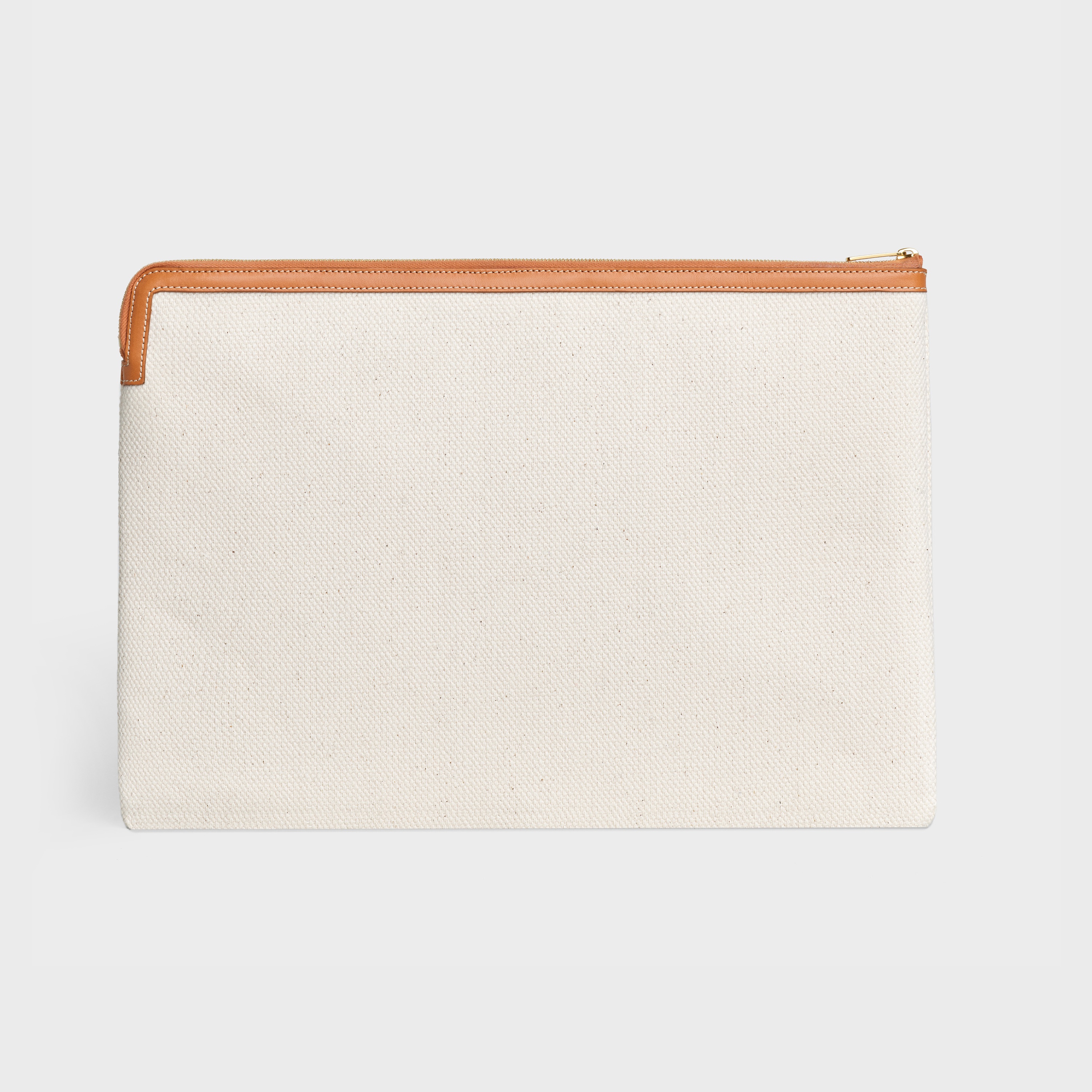 LARGE POUCH  IN  COTTON WITH CELINE PRINT AND CALFSKIN - 3