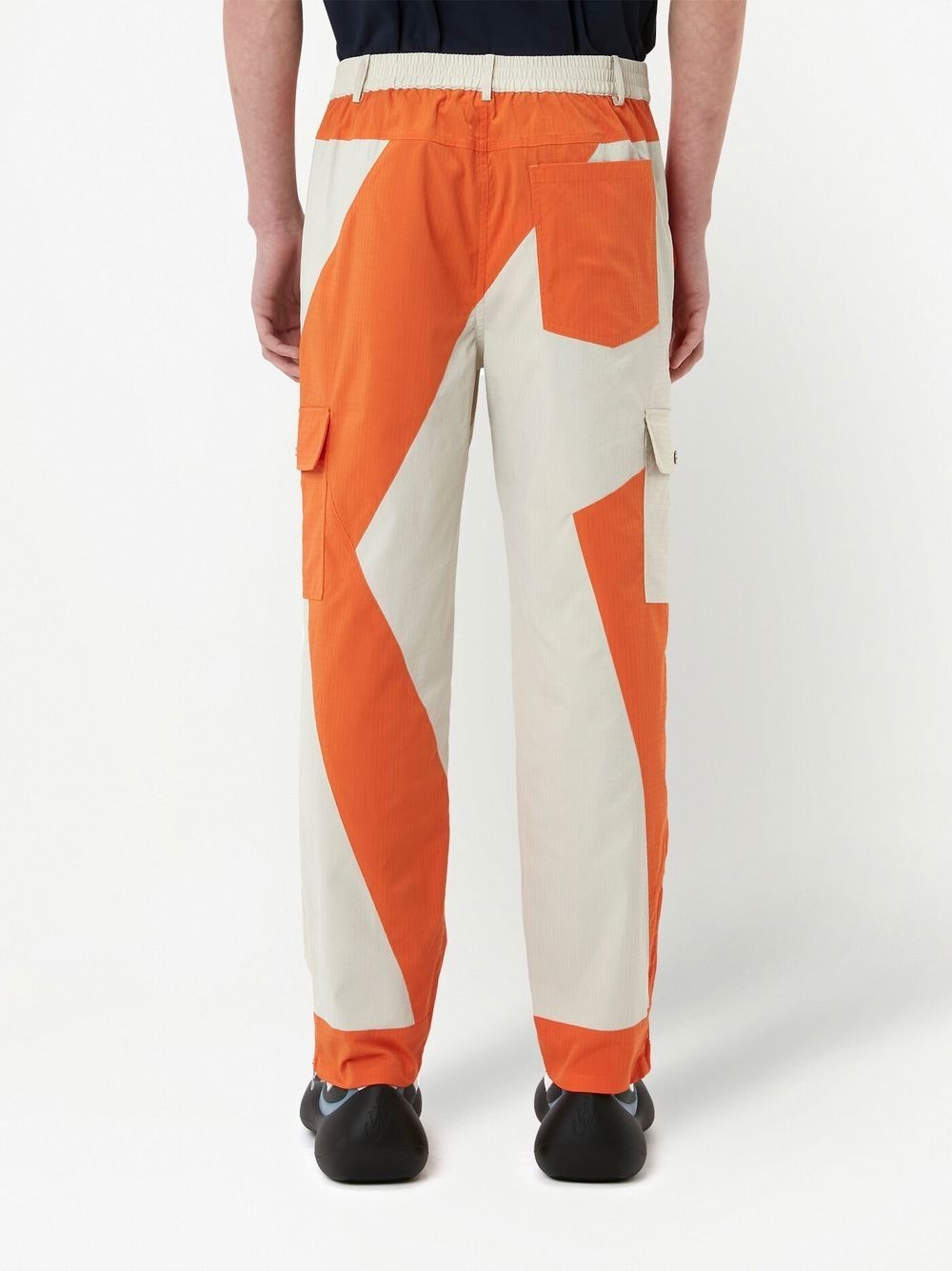 colour-block straight-leg trousers - 4