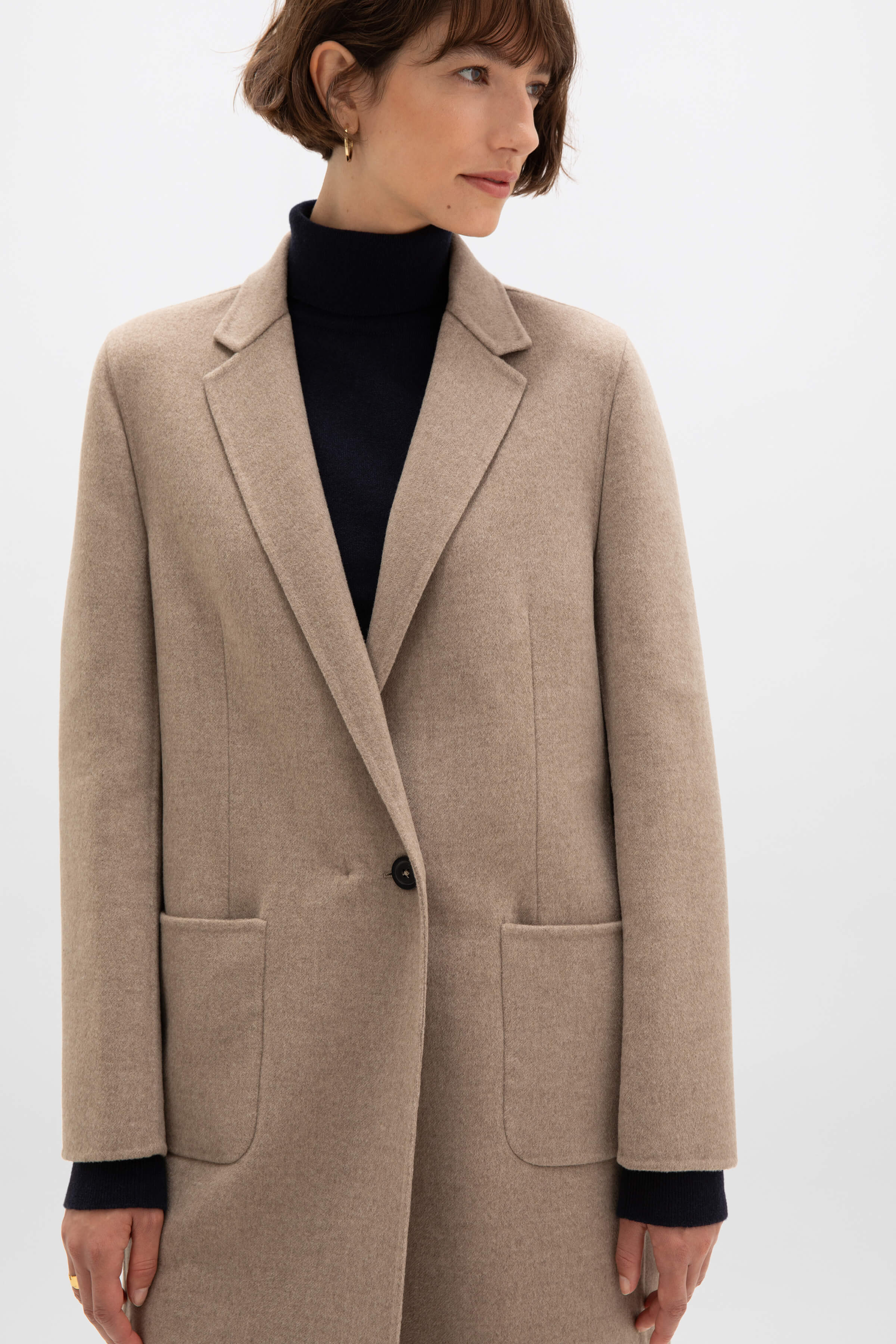 Classic Brown Cashmere Coat - 3