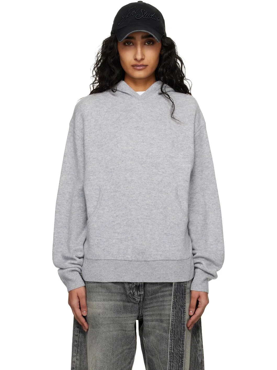 Gray Cashmere Hoodie - 1
