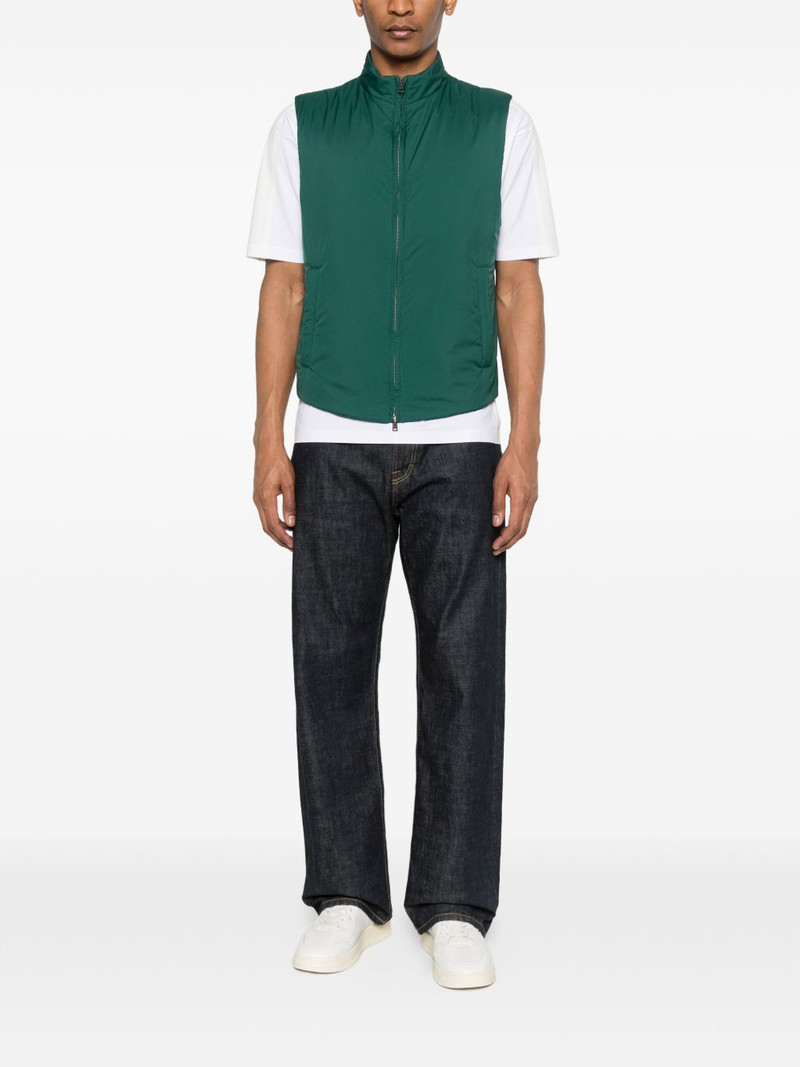 Herno zip sleeveless gilet outlook