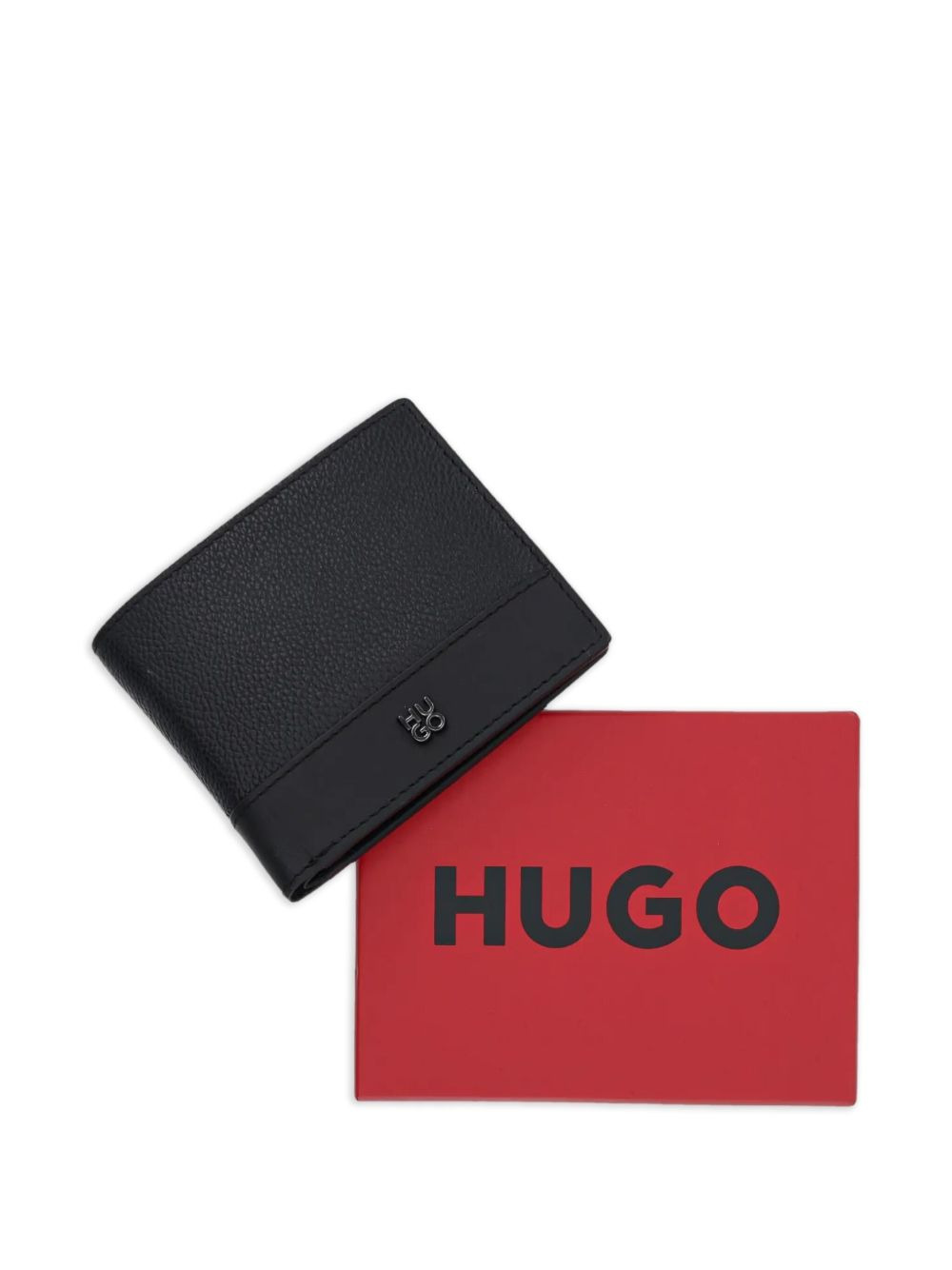logo-plaque leather wallet - 5