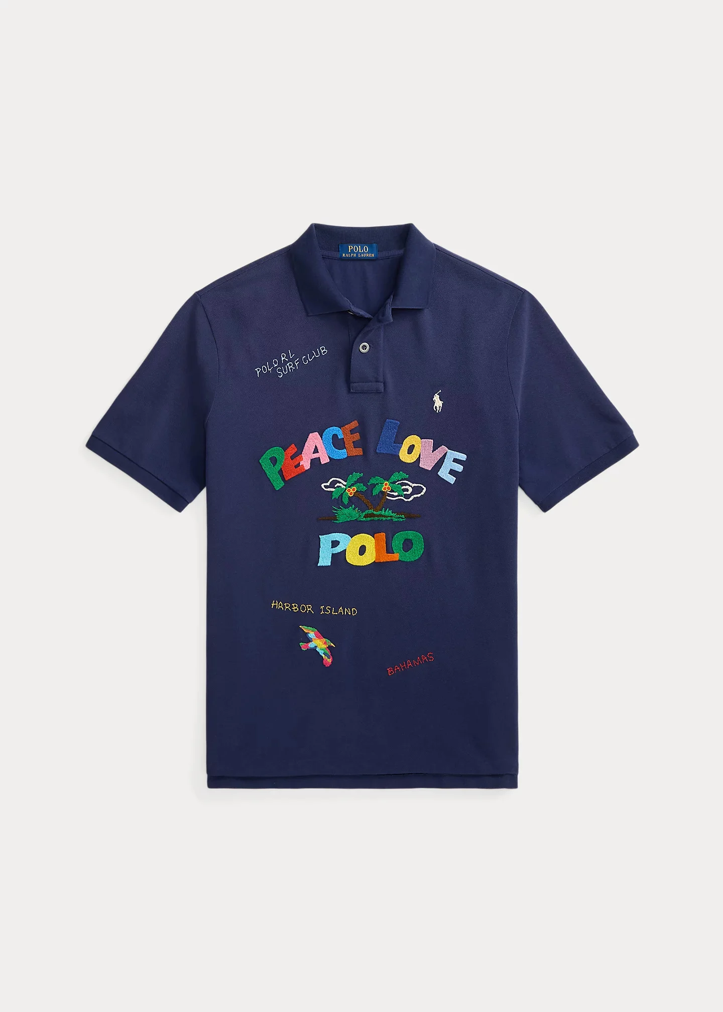 Classic Fit Peace Love Polo Shirt - 1