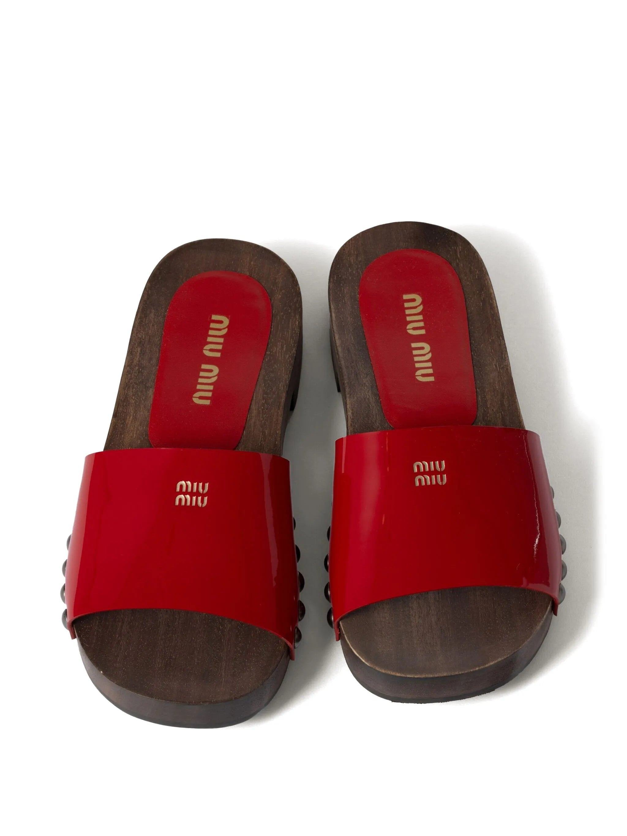 Miu Miu Leather Slides - 2