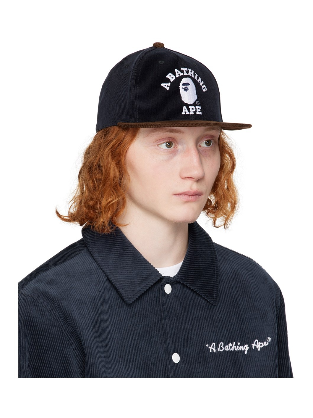 Navy Corduroy College Cap - 2
