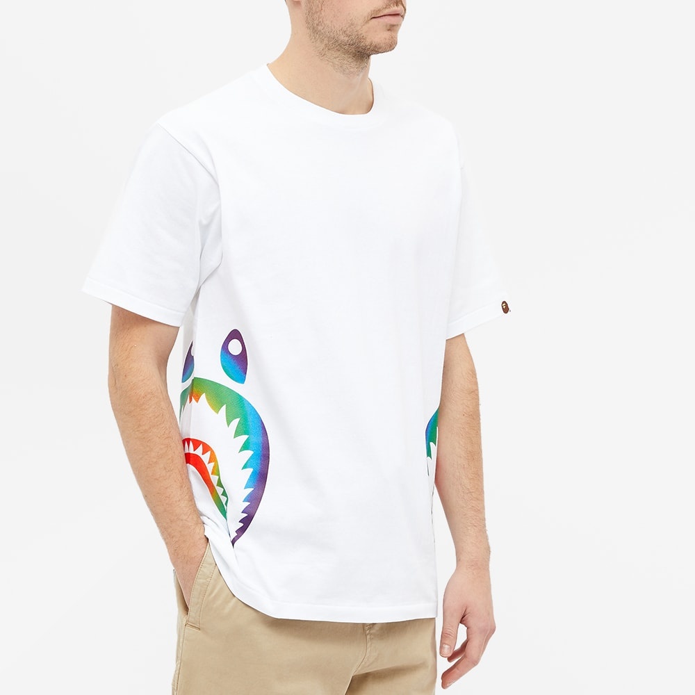 A Bathing Ape Rainbow Side Shark Tee - 4