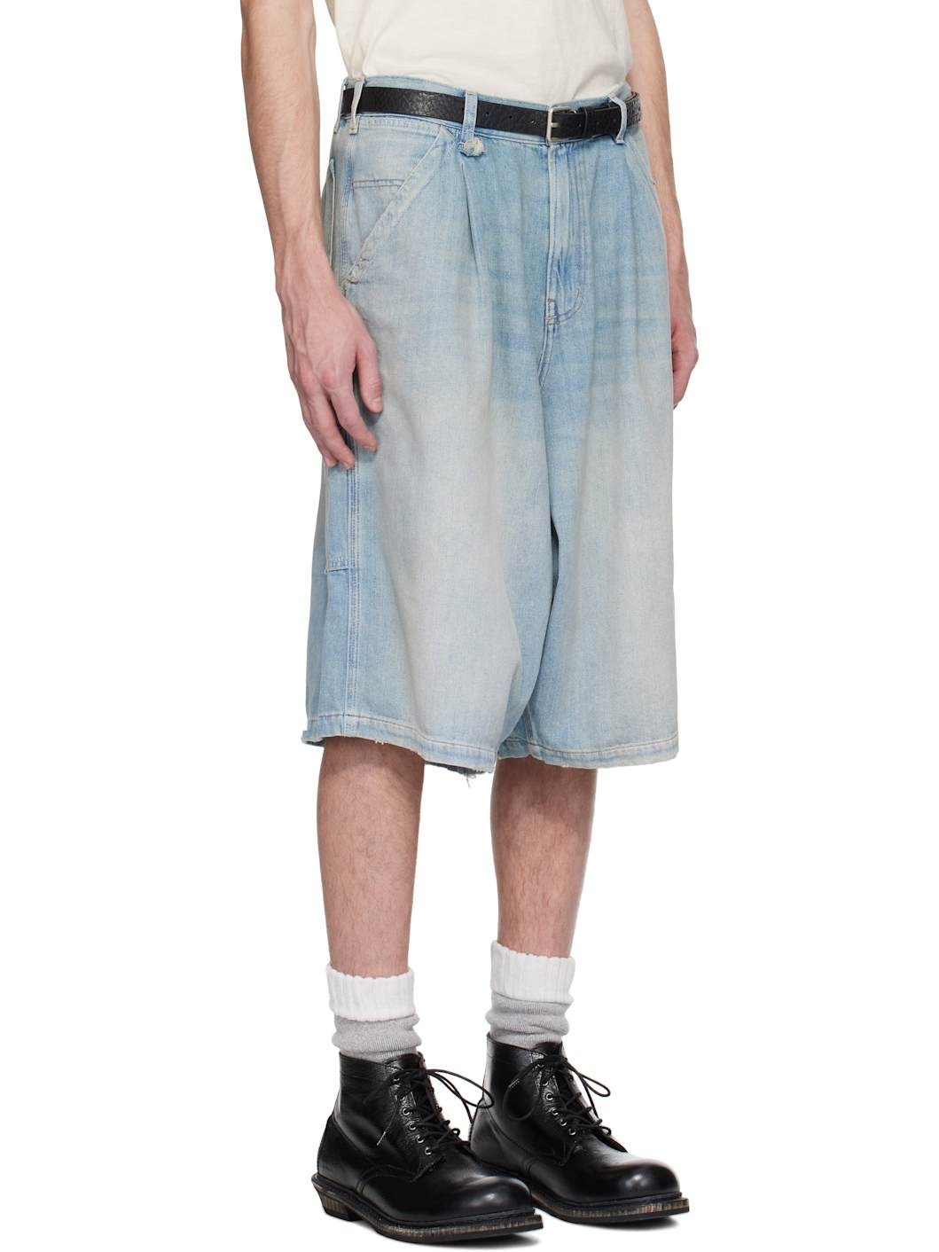 Blue Jesse Carpenter Denim Shorts - 2