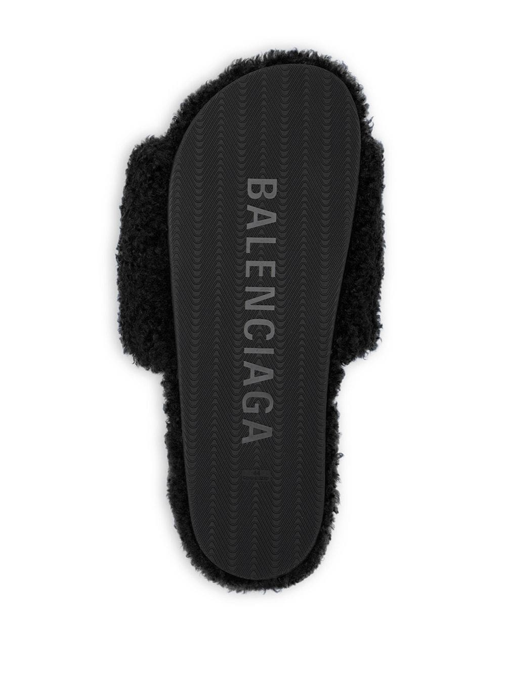 campaign-logo faux-shearling slides - 6