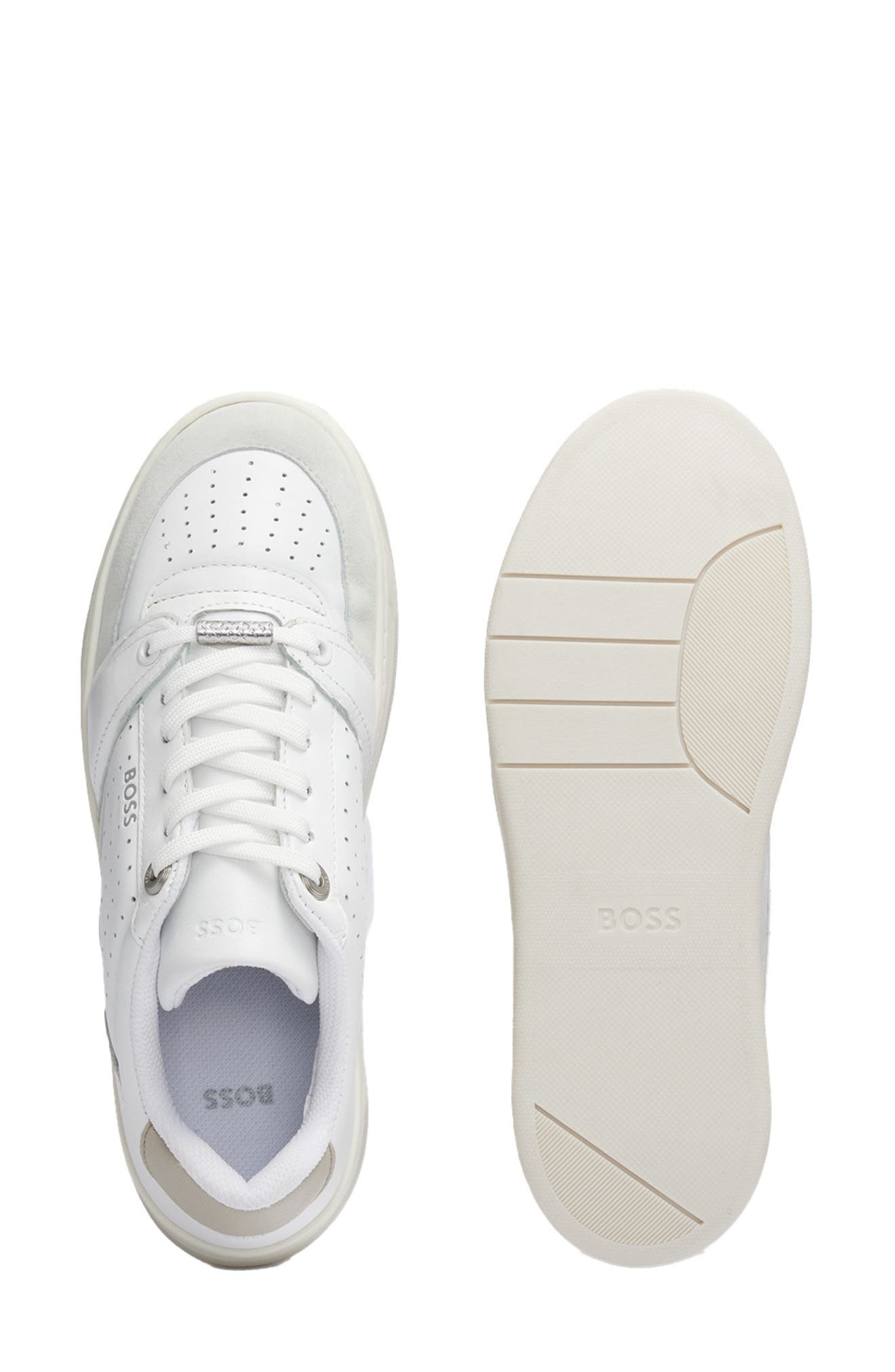 BOSS Baltimore Tennis Sneaker in Open White at Nordstrom - 5