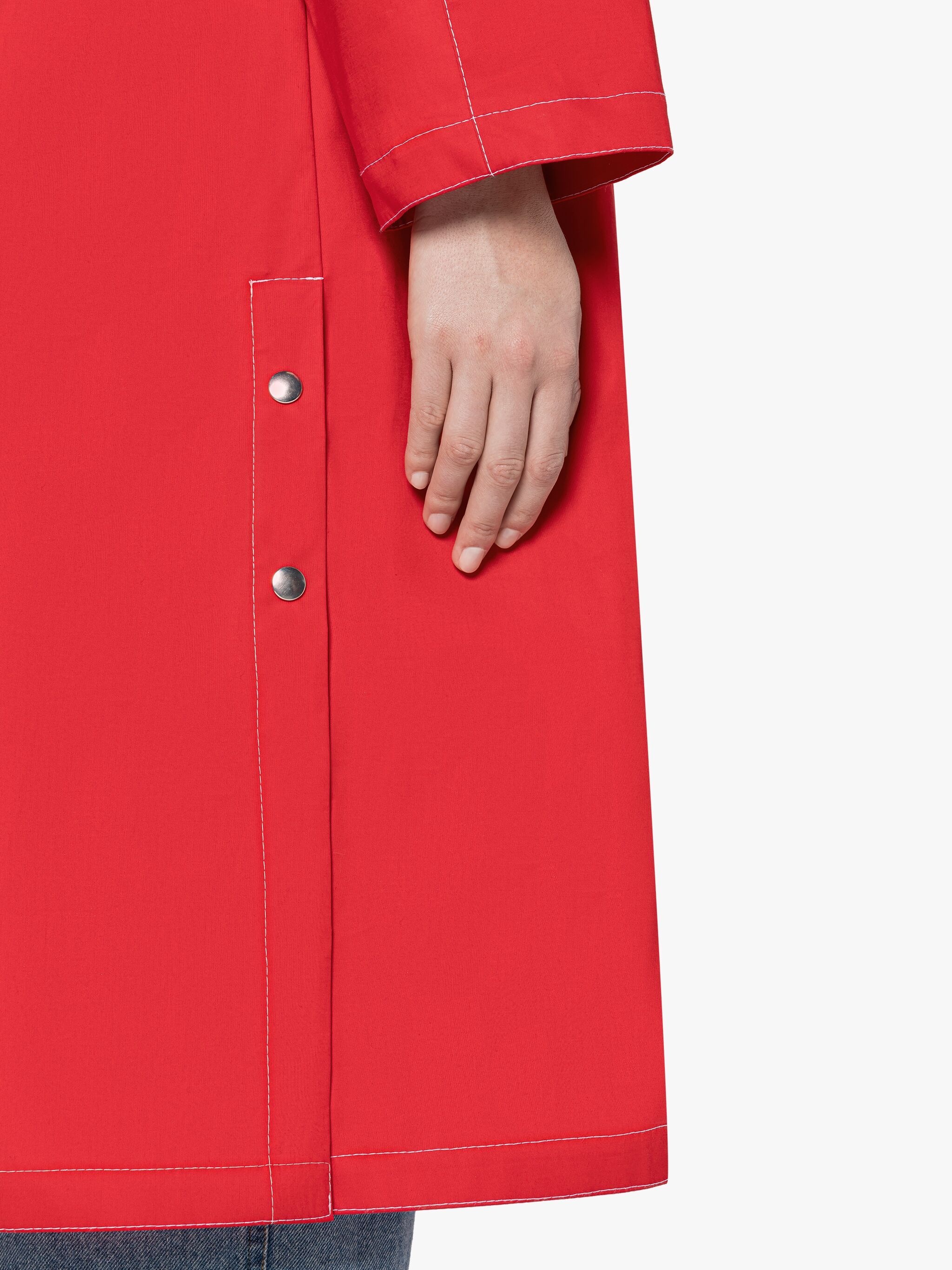ALOE RED RAINTEC COTTON HOODED COAT - 6