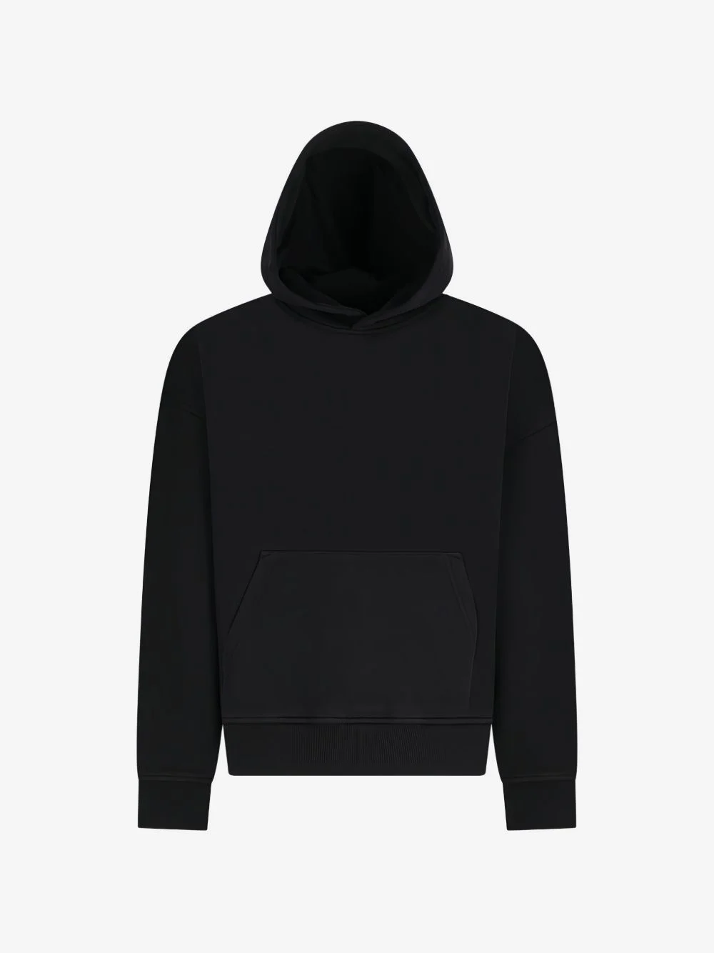 curved-logo hoodie - 1