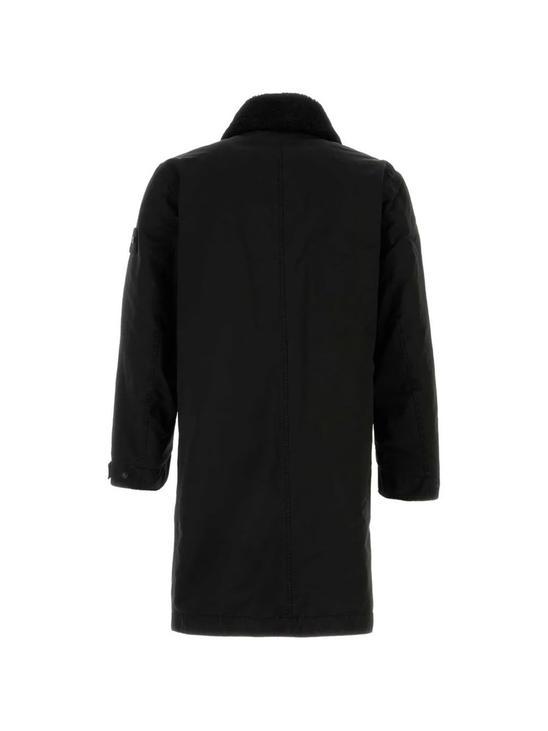 Stone Island logo-patch coat outlook