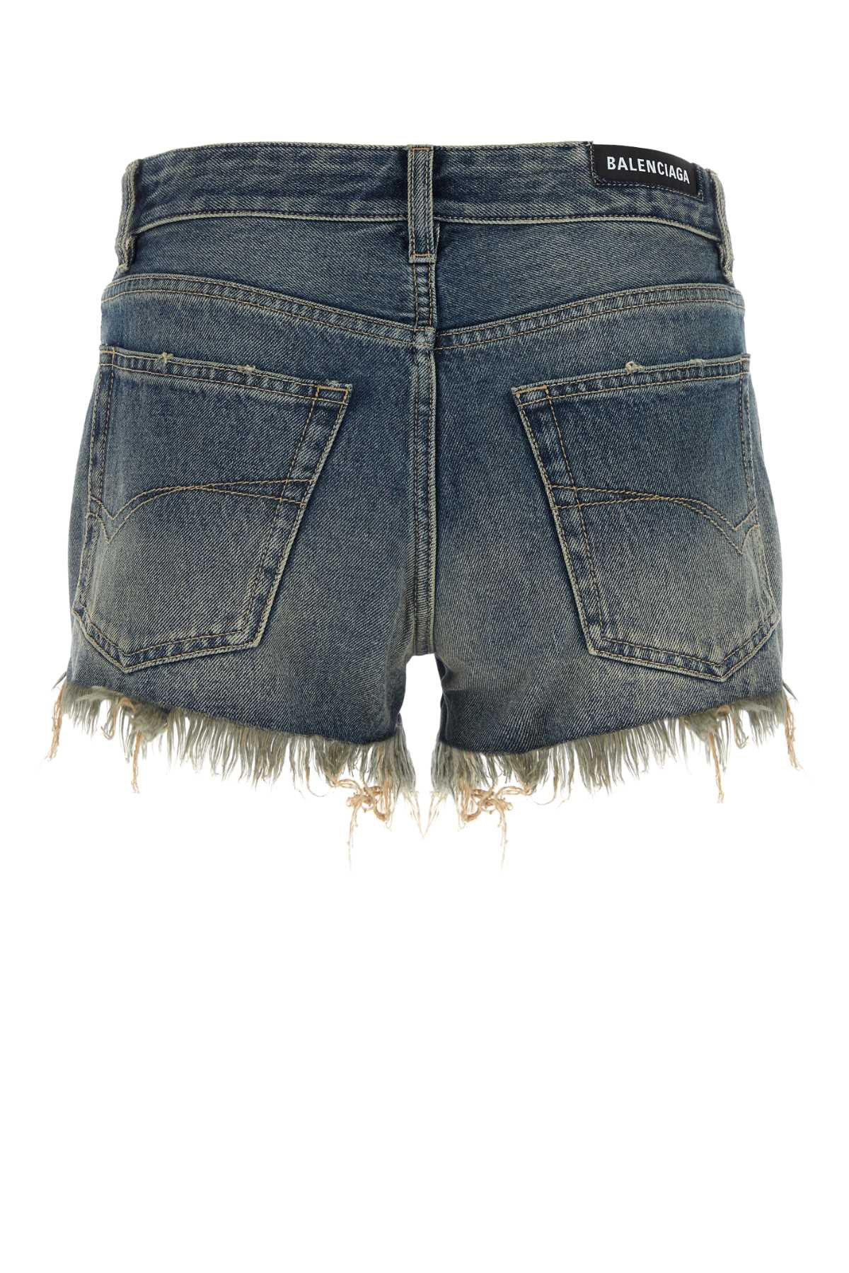Balenciaga Women Denim Shorts - 2