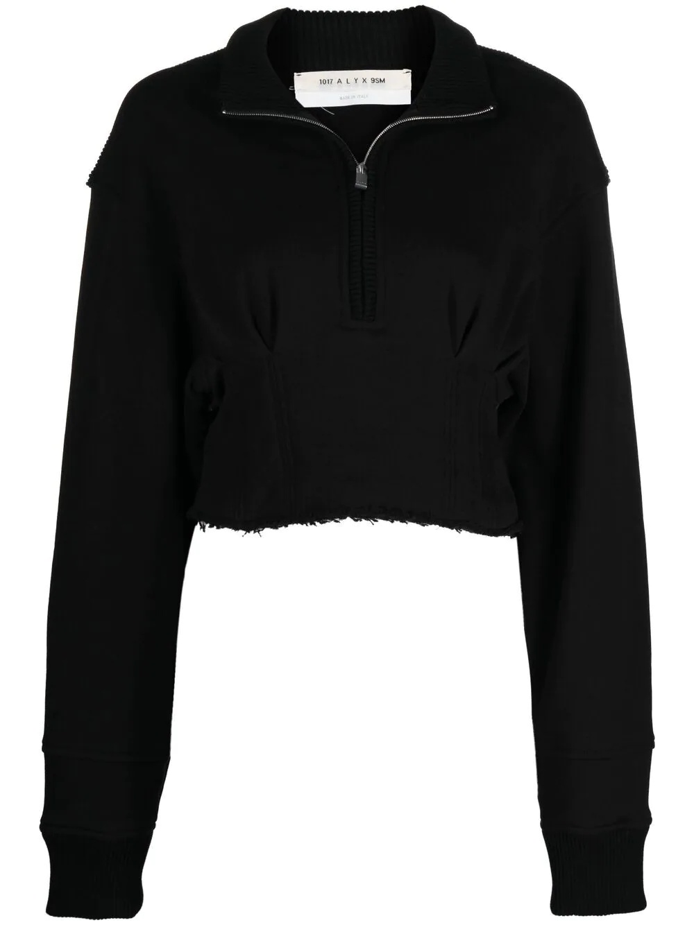 cropped zip-front sweatshirt - 1