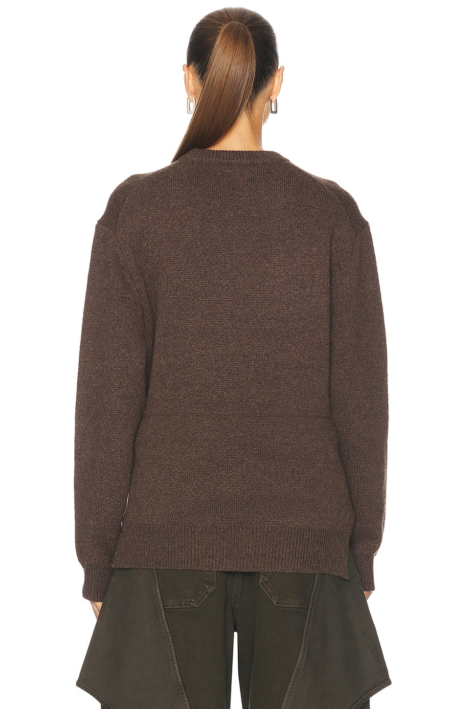 Draped Tie Front Sweater - 4