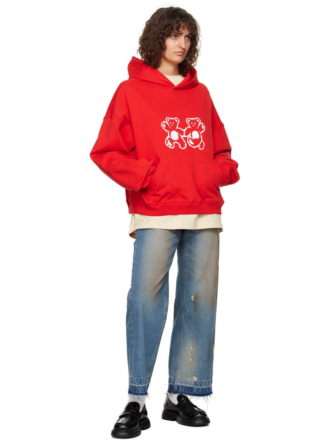 Red Teddy Twins Hoodie - 4