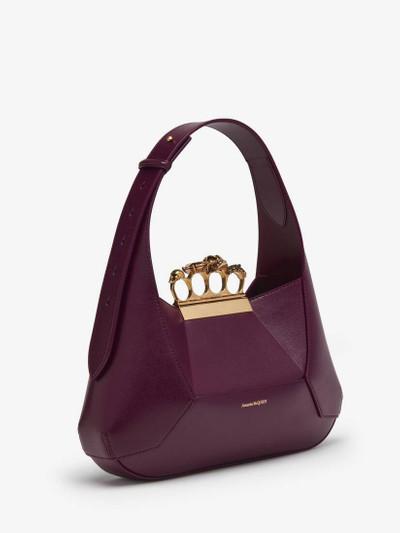 Alexander McQueen Women's The Jewelled Hobo Bag in Burgundy outlook