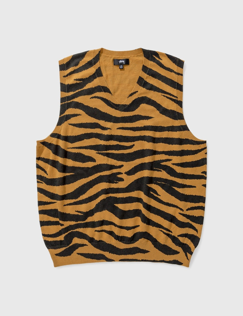 TIGER PRINTED SWEATER VEST - 1