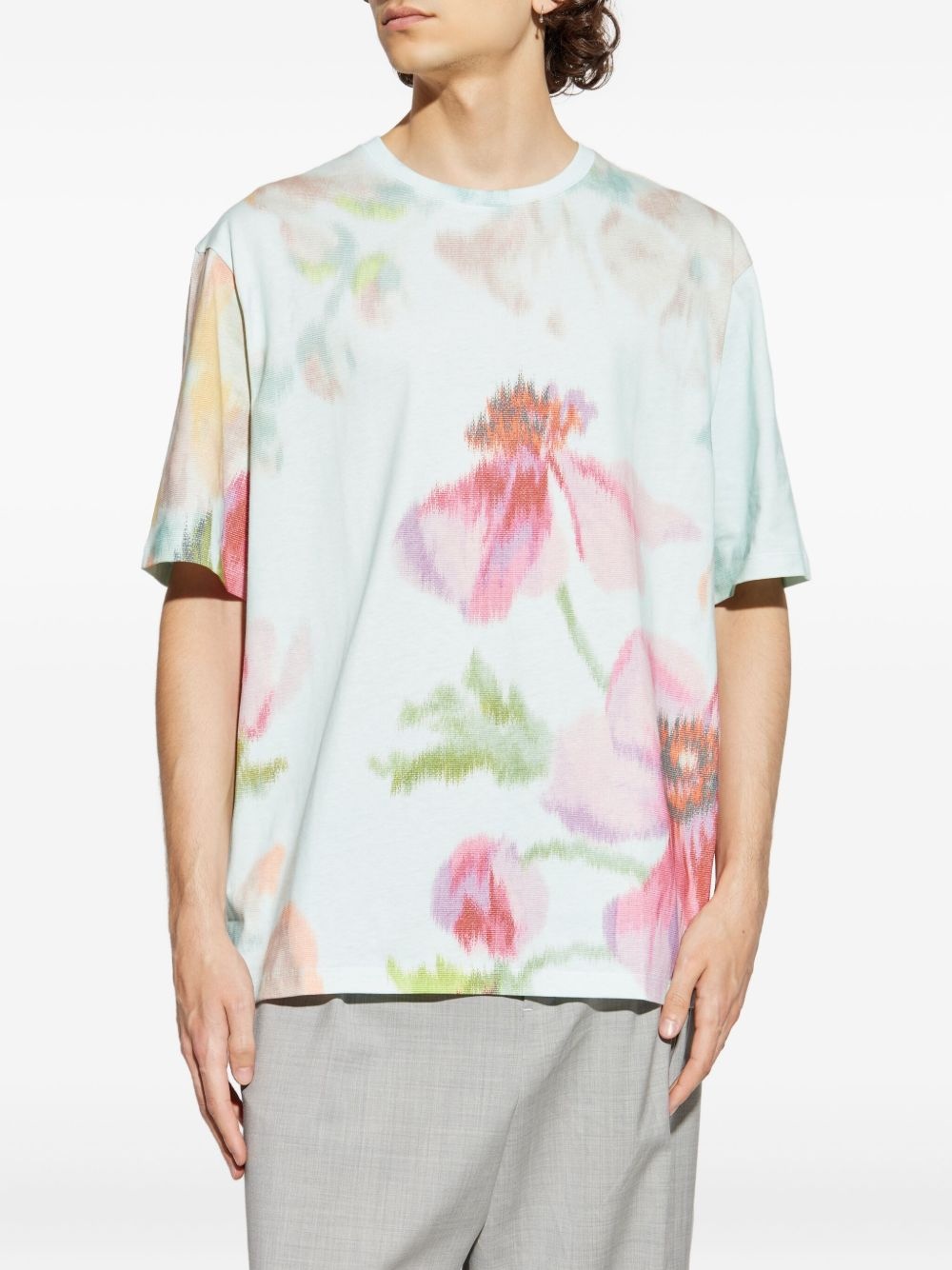 floral-print cotton T-shirt - 3