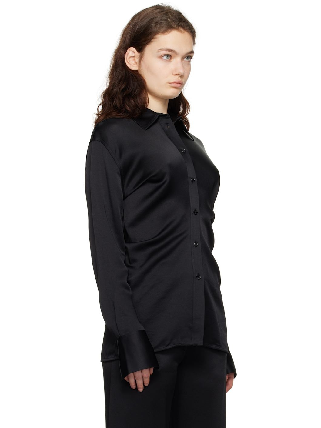 Black Slouch Waist Shirt - 2