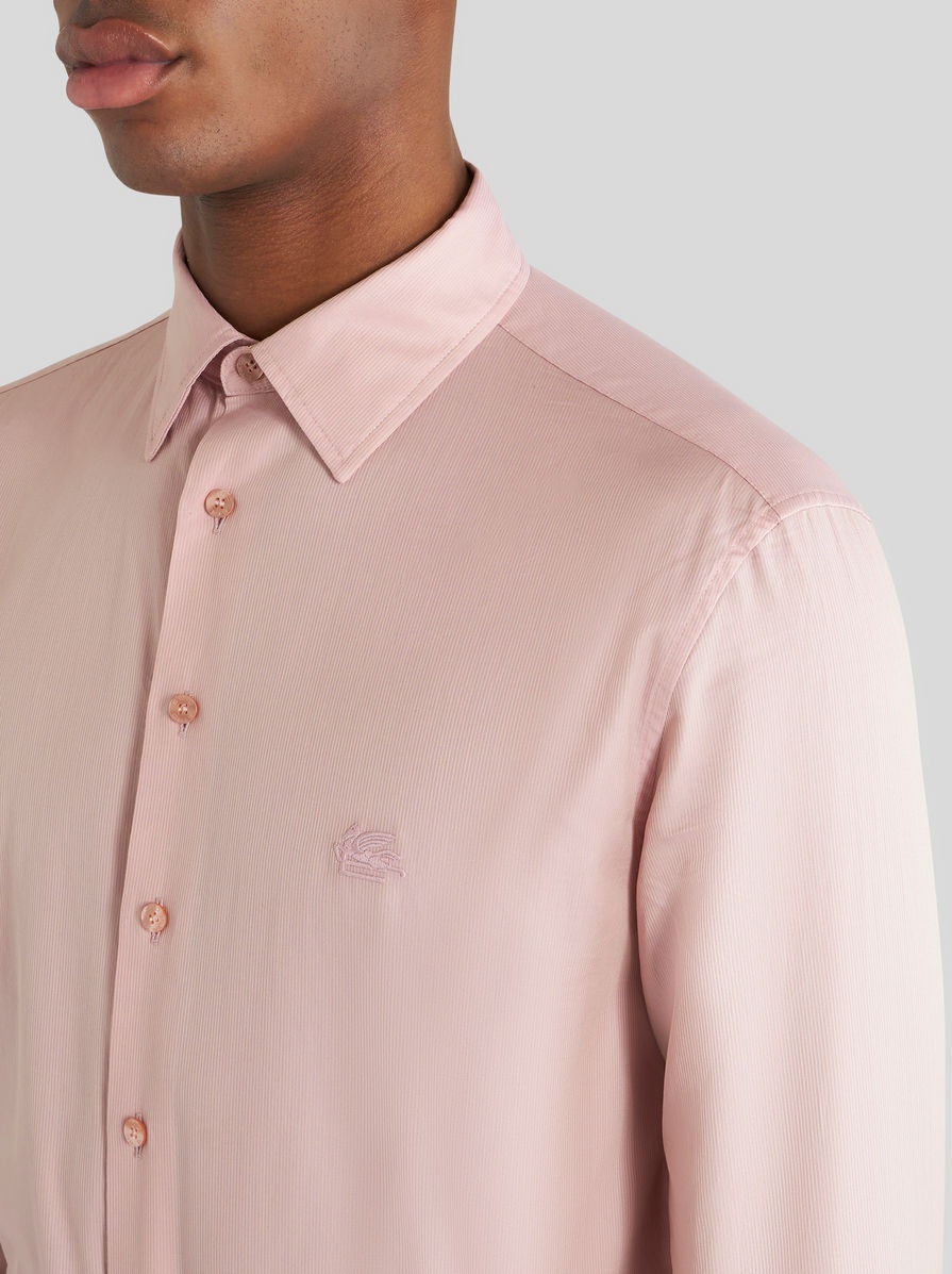 COTTON SHIRT WITH MINI LOGO - 3