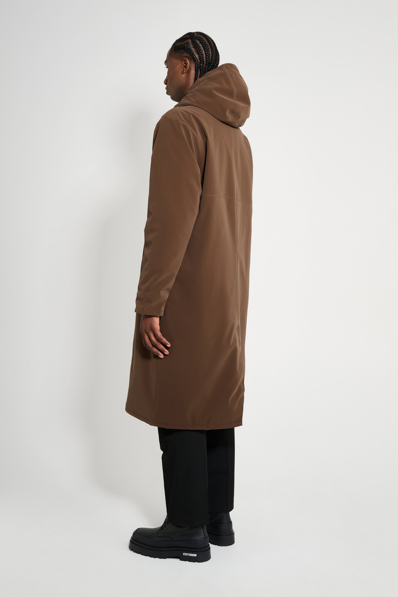 Stockholm Long Matte Winter Coat Dark Brown 4