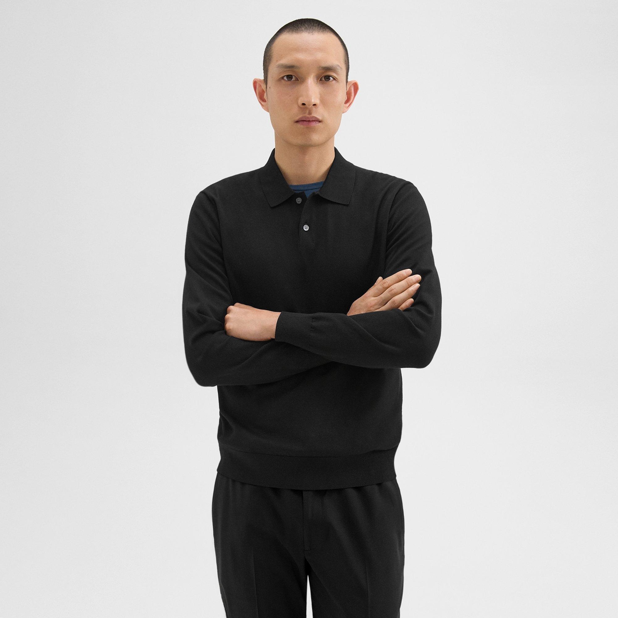 Goris Long-Sleeve Polo Shirt in Light Bilen - 2