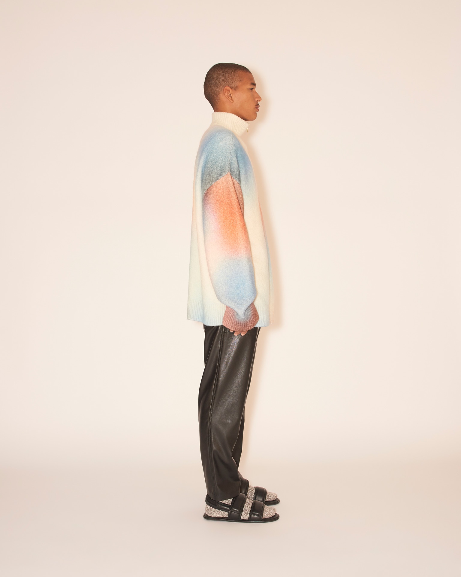 DUSCO - Funnel neck jumper - Multi watercolour - 3