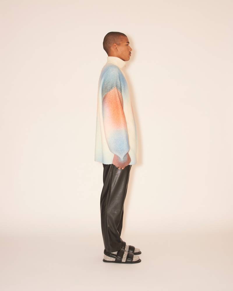 DUSCO - Funnel neck jumper - Multi watercolour 3