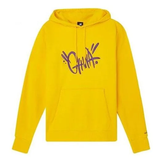 New Balance Graphic Print Hoodie 'Yellow' AMT03370-YL - 1