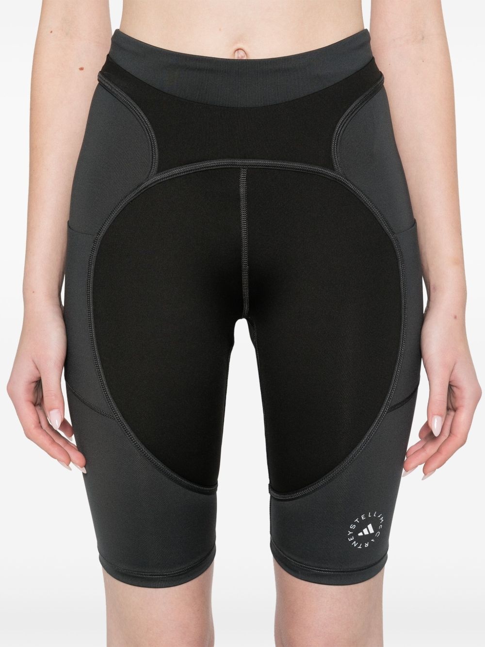 layered-detail cycling shorts - 5
