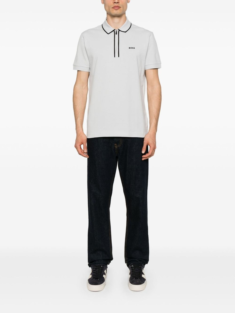 BOSS contrast-stripes polo shirt outlook