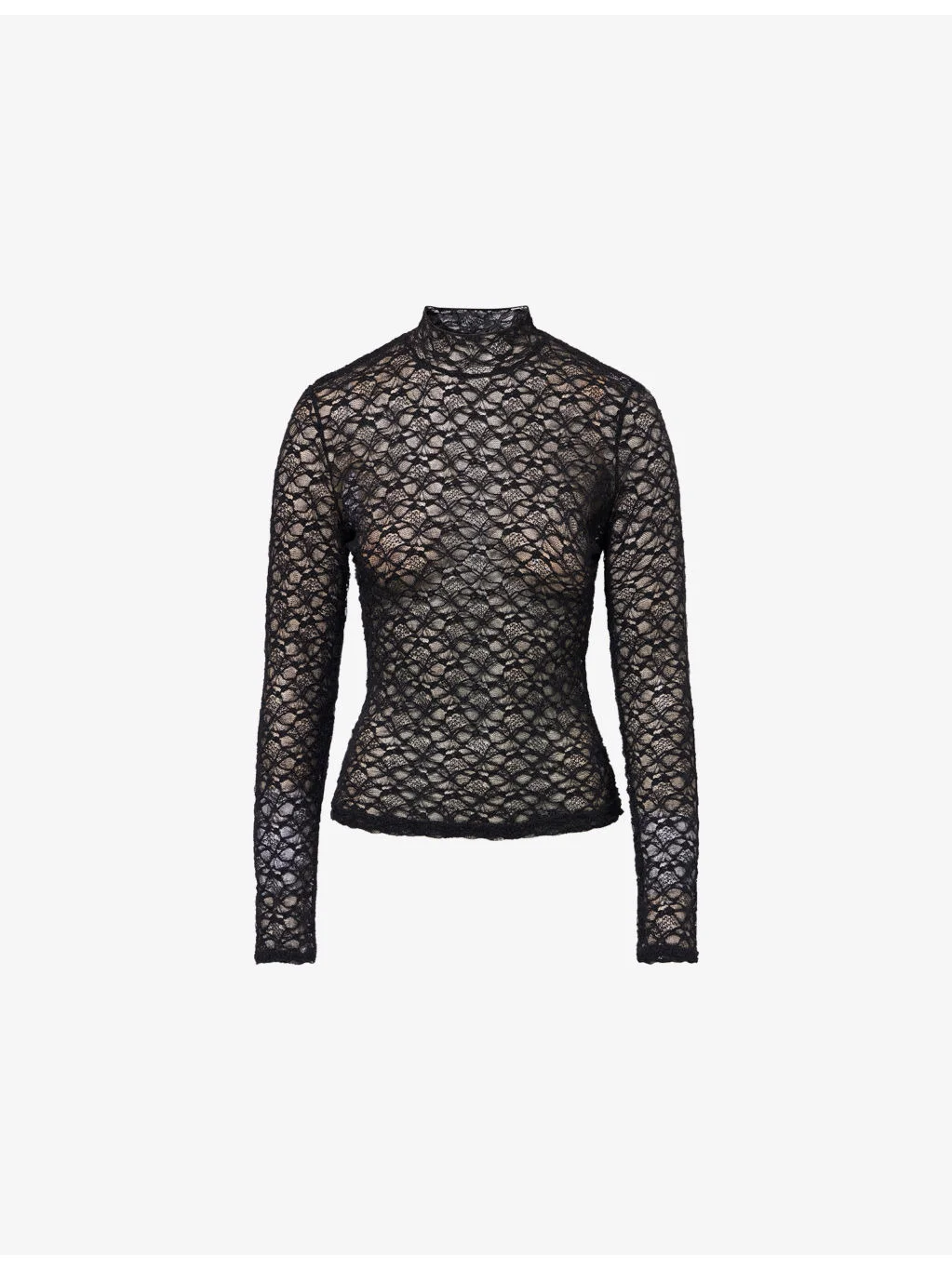 Nell Knitted Stretch-Lace Top - 1