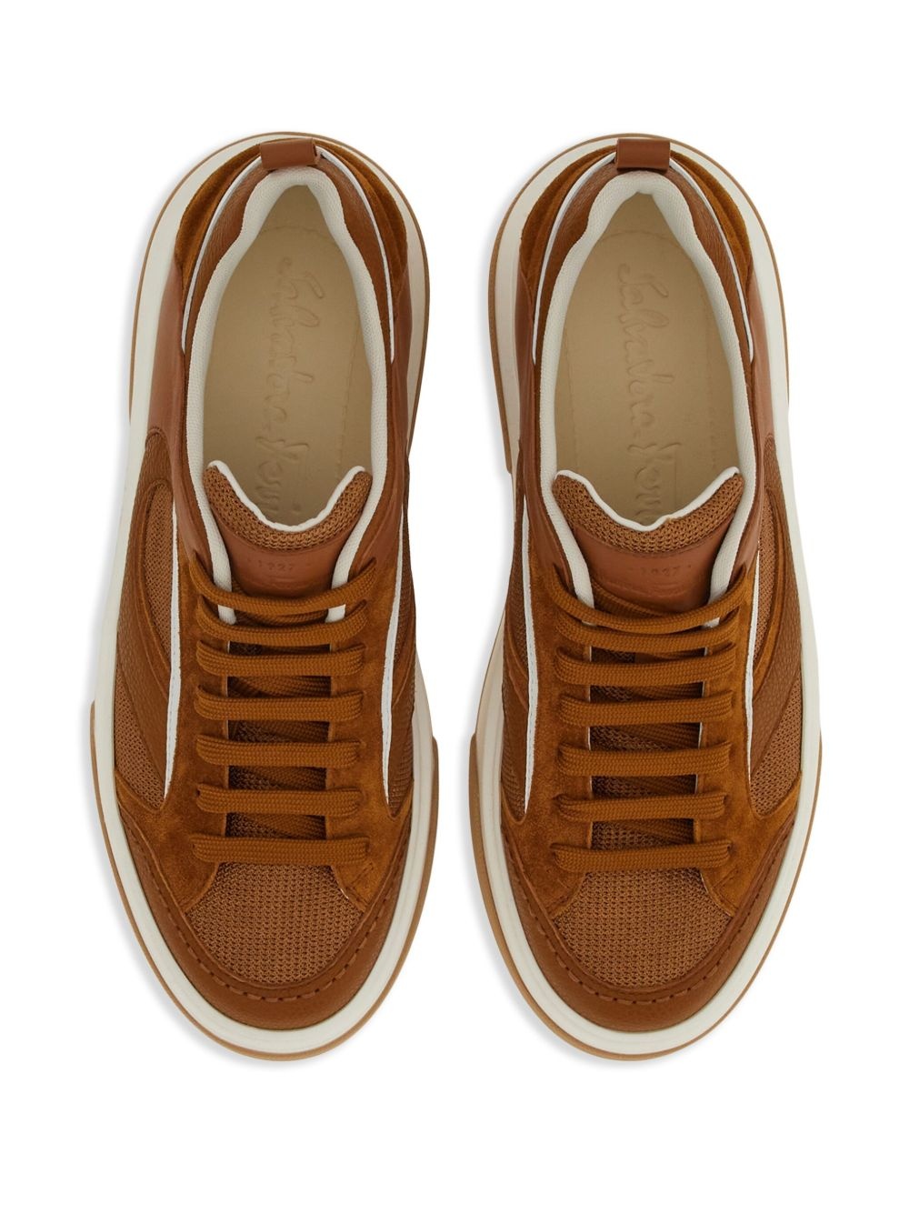 quilted panelled-design sneakers - 4