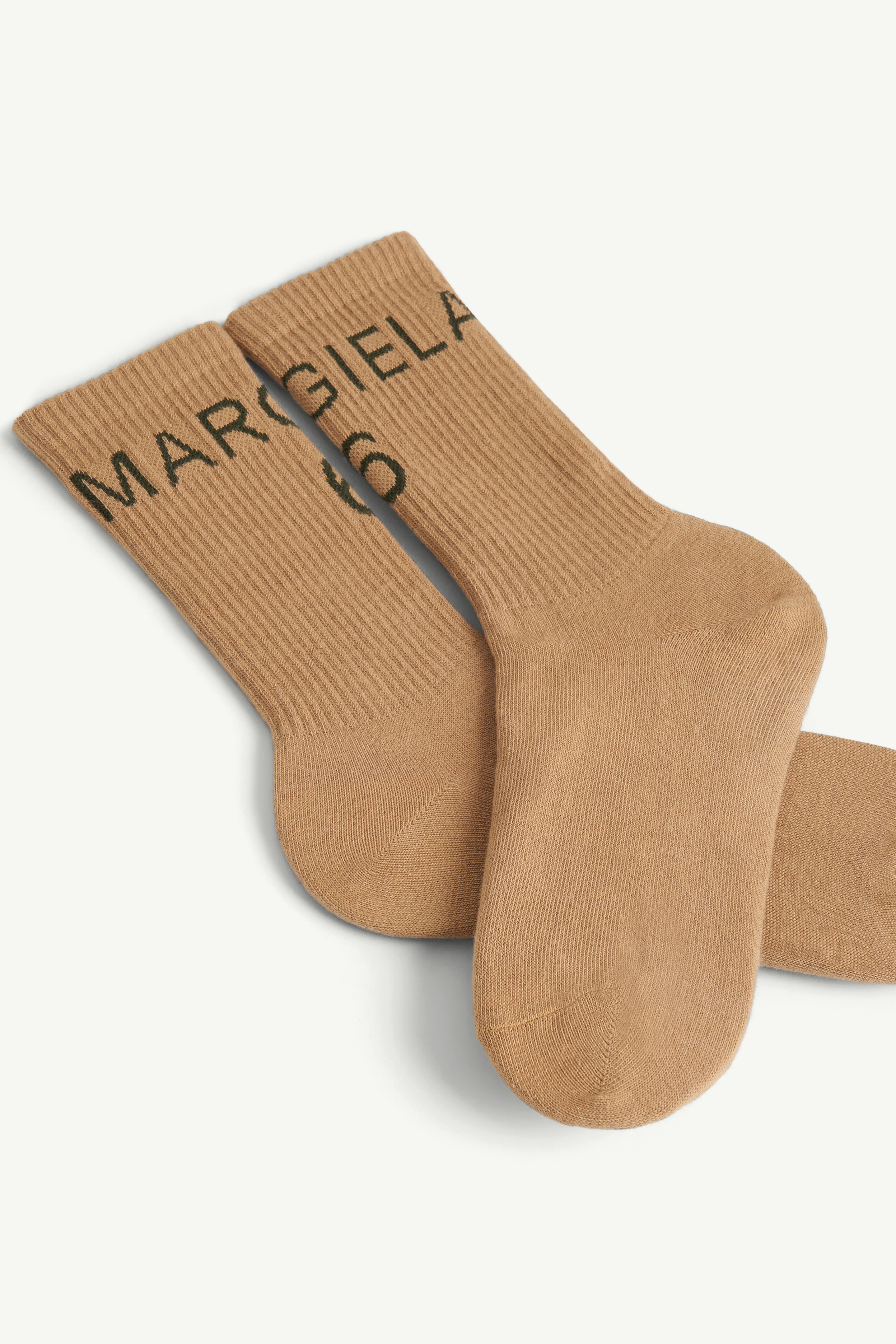 Margiela 6 logo knit socks - 3