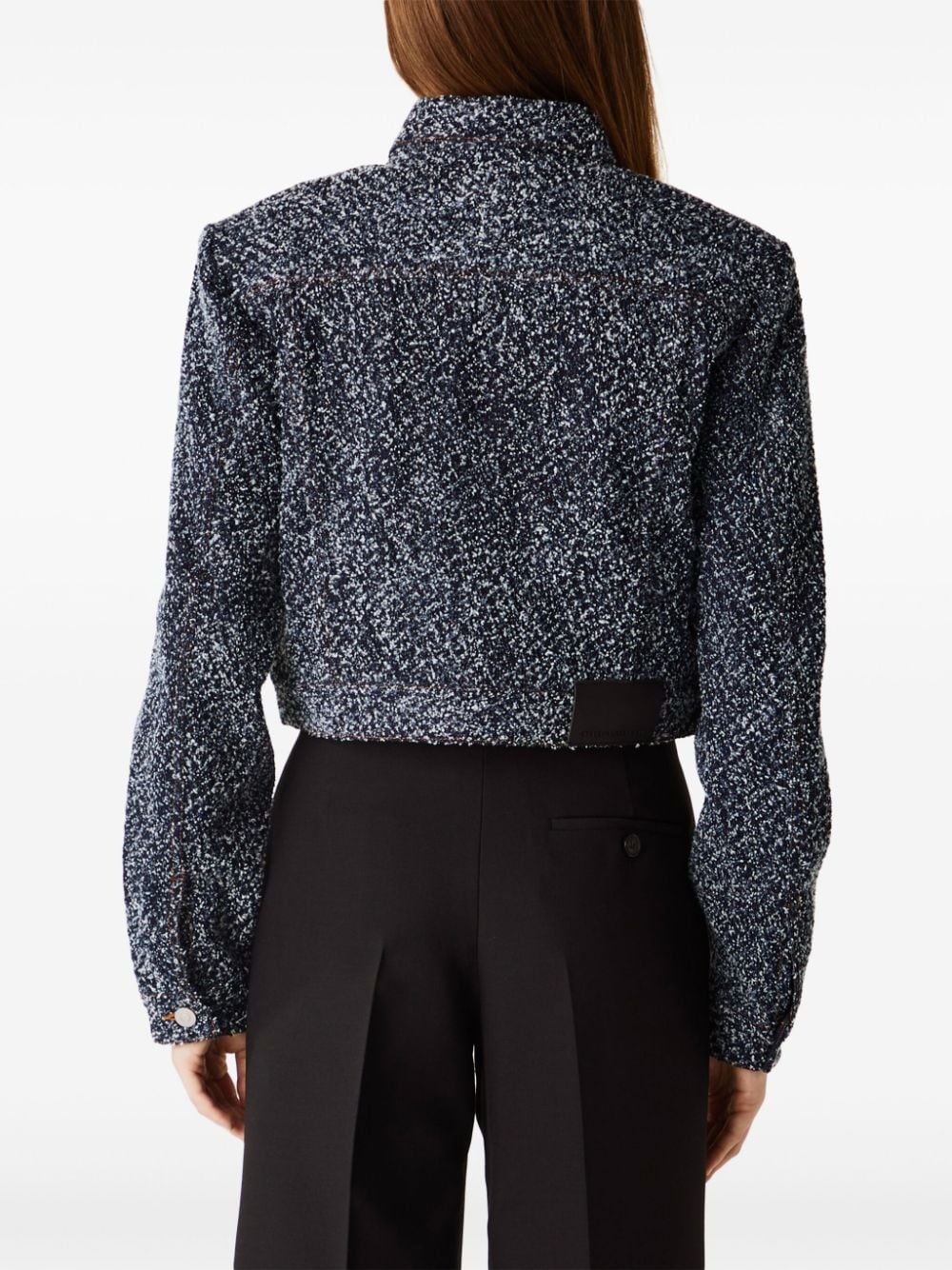 bouclé denim jacket - 3