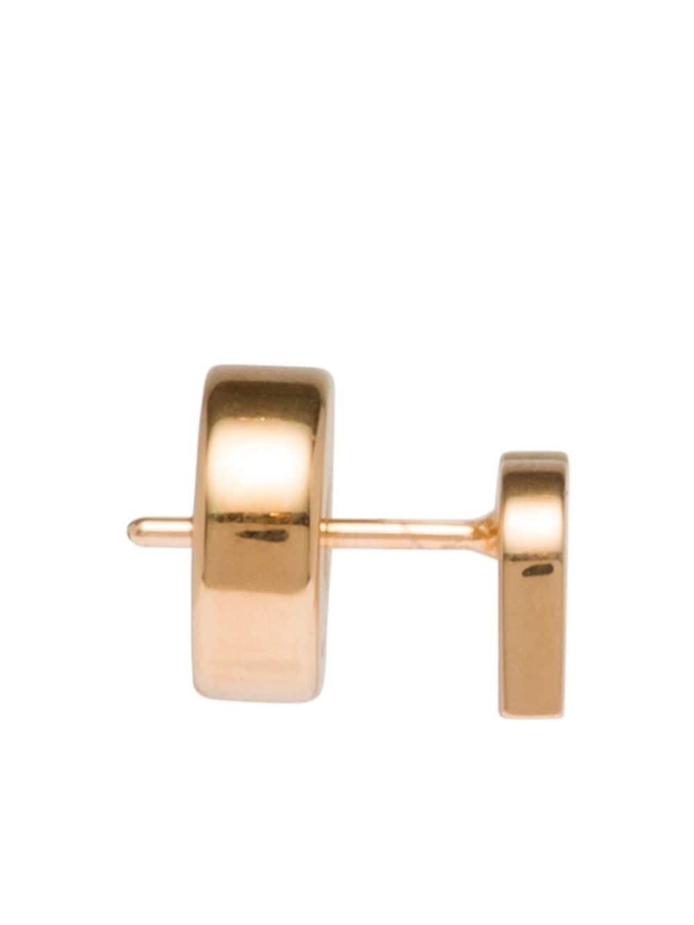 logo-plaque stud earrings - 3