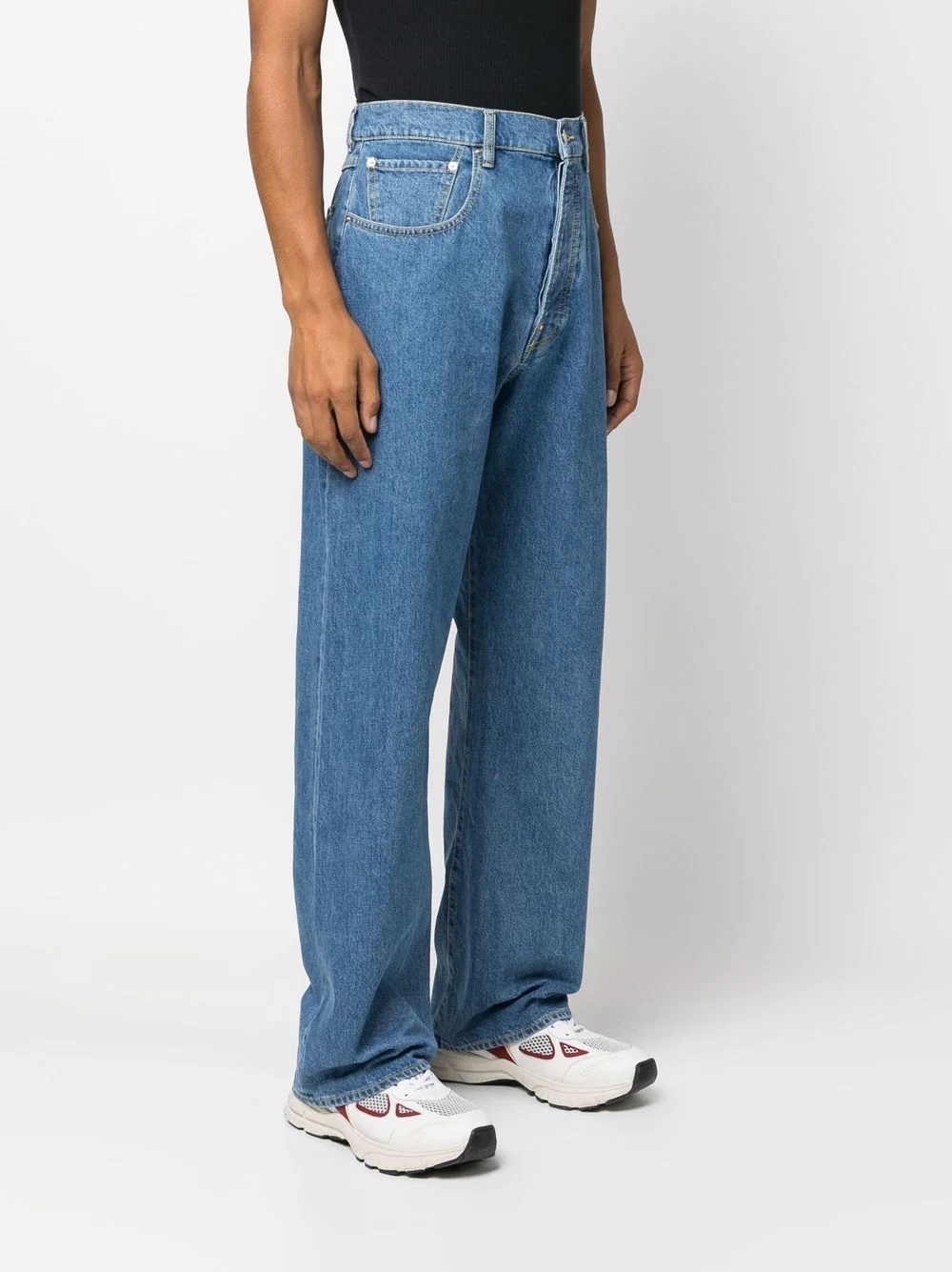 high waist wide-leg jeans - 2