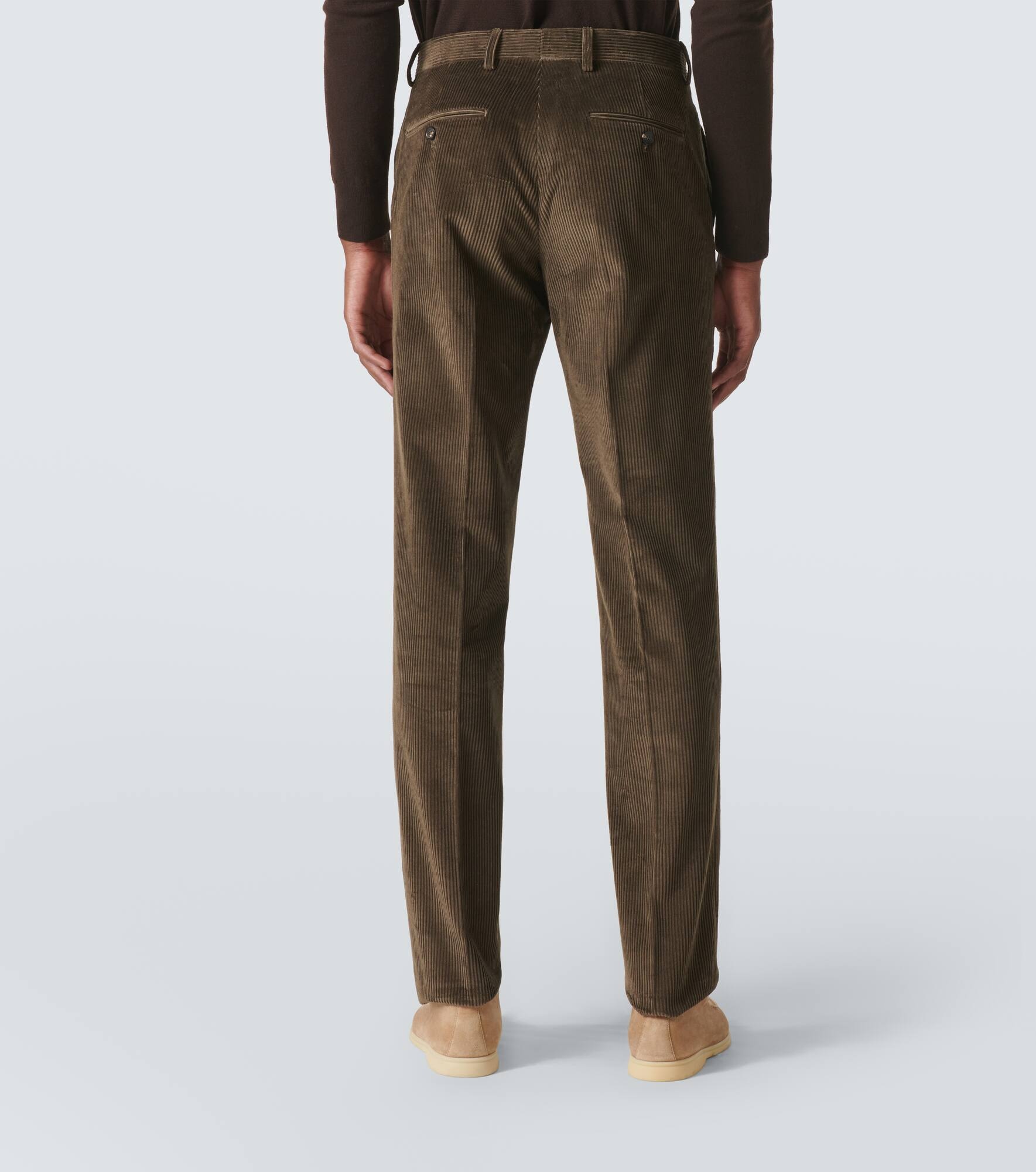 Cotton corduroy straight pants - 4