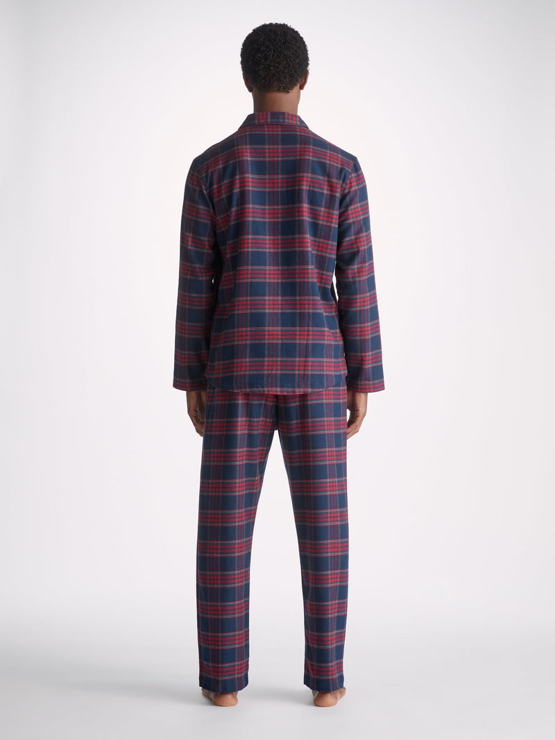 Men's Modern Fit Pyjamas Kelburn 36 Brushed Cotton Multi - 4